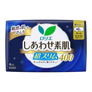 ロリエ　しあわせ素肌　超スリム　特に多い夜用４０ｃｍ　羽つき　９個