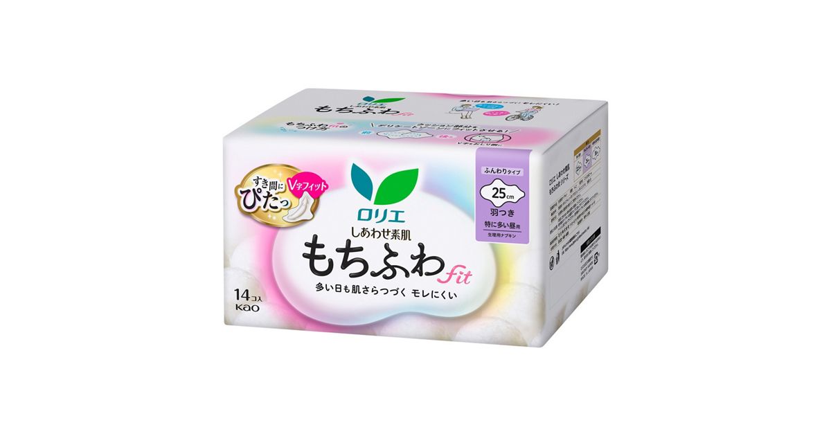 ロリエ しあわせ素肌 もちふわfit 特に多い昼用25cm 羽つき 