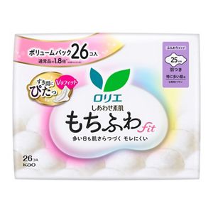 ロリエ　しあわせ素肌　もちふわｆｉｔ　ボリュームパック　特に多い昼用２５ｃｍ　羽つき　２６個