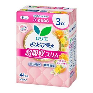 ロリエさらピュア吸水　超吸収スリム　３ｃｃパウダリーフラワーの香り４４枚