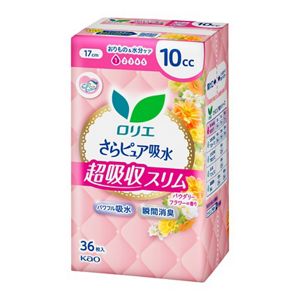 ロリエさらピュア吸水　超吸収スリム　１０ｃｃパウダリーフラワーの香り３６枚