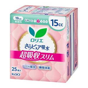 ロリエ　さらピュア吸水　超吸収スリム　１５ｃｃ　２５枚
