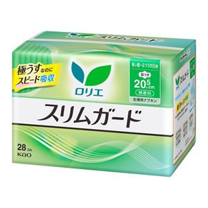 ロリエ　スリムガード　多い昼～ふつうの日用羽つき　２８コ入