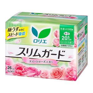 ロリエ　スリムガード　スイートローズの香り　多い昼～ふつうの日用羽つき　２６コ入
