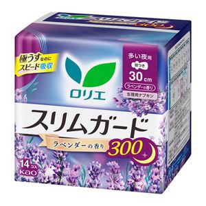 ロリエ　スリムガード　ラベンダーの香り　多い夜用３００　１４コ入