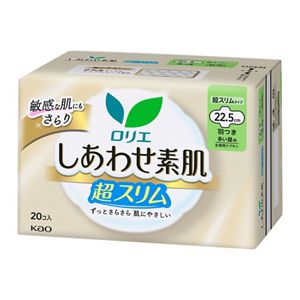 ロリエ　しあわせ素肌　超スリム多い昼用２２．５ｃｍ　羽つき　２０個