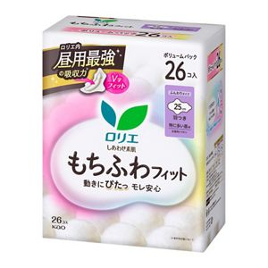 ロリエ　しあわせ素肌　もちふわｆｉｔ　ボリュームパック　特に多い昼用２５ｃｍ　羽つき　２６個