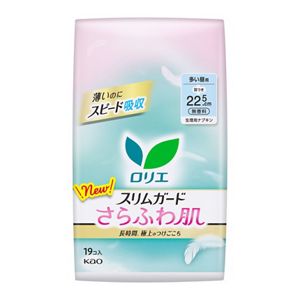 ロリエ　スリムガード　さらふわ肌　多い昼用２２．５ｃｍ　羽つき　１９個