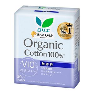 ロリエ　きれいスタイル　オーガニックコットン１００％　無香料　５０コ入