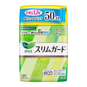 ロリエ　スリムガード　ボリュームパック　多い昼～ふつうの日用羽つき　５０コ