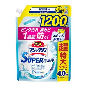 バスマジックリン　ＳＵＰＥＲ泡洗浄　香りが残らないタイプ　つめかえ用　１２００ｍｌ