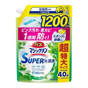 バスマジックリン　ＳＵＰＥＲ泡洗浄　グリーンハーブの香り　つめかえ用　１２００ｍｌ