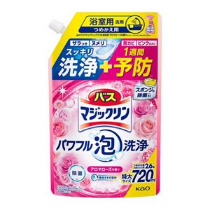 バスマジックリン　パワフル泡洗浄　アロマローズの香り　つめかえ用　７２０ｍｌ