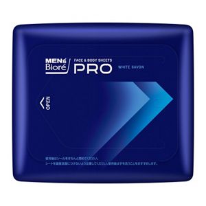 メンズビオレ　顔もふけるボディシートＰＲＯ　ホワイトサボンの香り