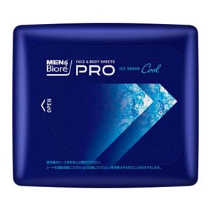 メンズビオレ　顔もふけるボディシートＰＲＯ　クールタイプ　アイスサボンの香り