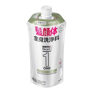 メンズビオレONE　オールインワン全身洗浄料　爽やかなハーバルグリーンの香り　つめかえ用