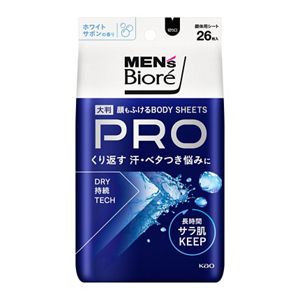 メンズビオレ　顔もふけるボディシートＰＲＯ　ホワイトサボンの香り