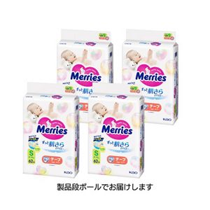 メリーズ　エアスルー　テープ　Ｓサイズ６２枚入り×４個セット【ケース販売】