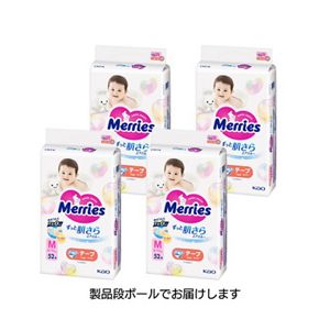 メリーズ　エアスルー　テープ　Ｍサイズ　５２枚×４個セット【ケース販売】
