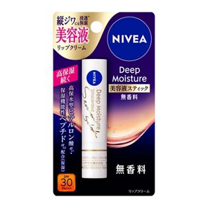 ニベア　リップクリーム ニベア ディープモイスチャーリップ 美容液スティック 無香料 | 花王