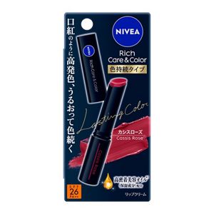 ニベア　リッチケア＆カラーリップ　色持続タイプ　カシスローズ
