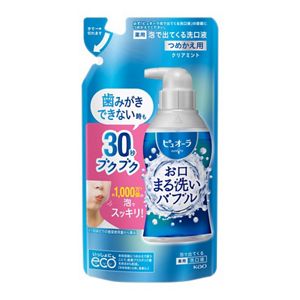 ピュオーラ　泡で出てくる洗口液　クリアミント　つめかえ用　１６０ｍｌ