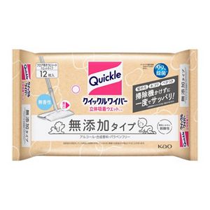 クイックルワイパー　立体吸着ウエットシート　無添加タイプ　１２枚入