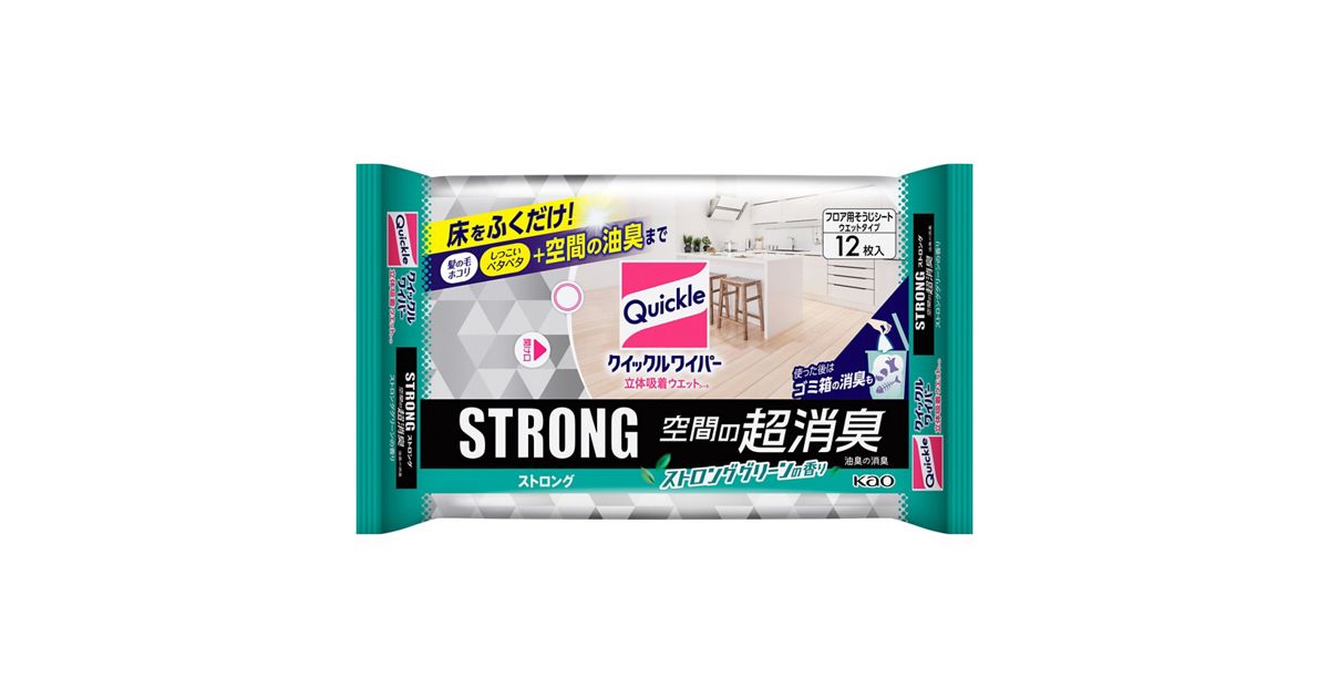 クイックルワイパー 立体吸着ウエットシート ストロング 空間の超消臭 