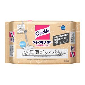 クイックルワイパー　立体吸着ウエットシート　無添加タイプ　２４枚入
