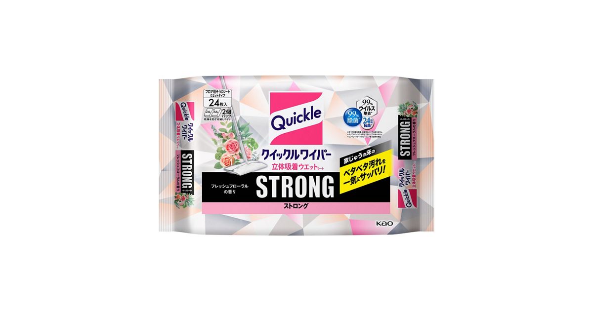 クイックルワイパー 立体吸着ウエットシート ストロング フレッシュ 