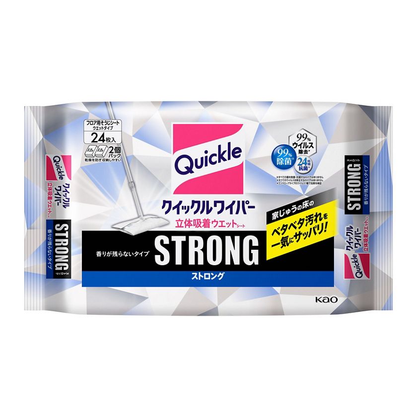 クイックルワイパー 立体吸着ウエットシート ストロング 香りが残ら 