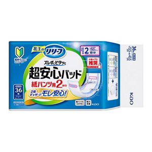 リリーフ　紙パンツ用パッド　ズレずにピタッと超安心２回分　３６枚