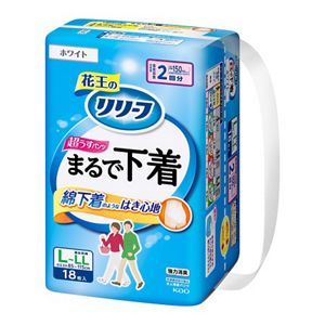 リリーフ　パンツタイプ　まるで下着 ２回分　Ｌ１０８枚【ケース販売】