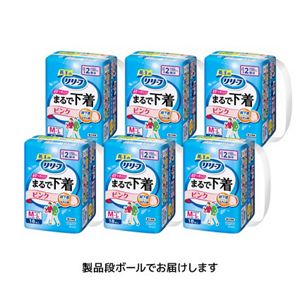 リリーフ　パンツタイプ　まるで下着 ２回分　ピンク　Ｍ１０８枚【ケース販売】