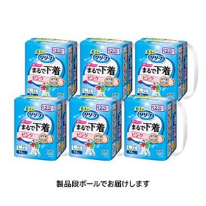 リリーフ　パンツタイプ　まるで下着 ２回分　ピンク　Ｌ９６枚【ケース販売】