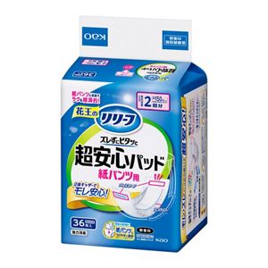 リリーフ　ズレずにピタッと超安心紙パンツ用パッド　２回分　１０８枚【ケース販売】