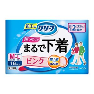 リリーフ　パンツタイプ　まるで下着 ２回分　ピンク　Ｍ１０８枚【ケース販売】　定期便