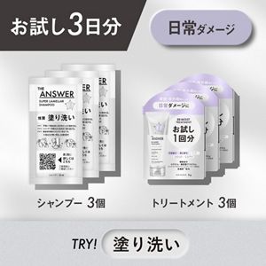 ＴＨＥ　ＡＮＳＷＥＲ　トライアルセット〈お試し3日分〉　シャンプー　×　トリートメント（日常ダメージ）