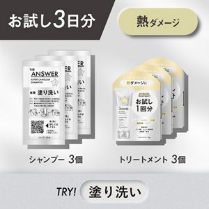 ＴＨＥ　ＡＮＳＷＥＲ　トライアルセット〈お試し3日分〉　シャンプー　×　トリートメント（熱ダメージ）