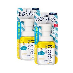 ビオレ　ザフェイス　泡洗顔料　スムースクリア　さわやかミントの香り　本体　２個セット