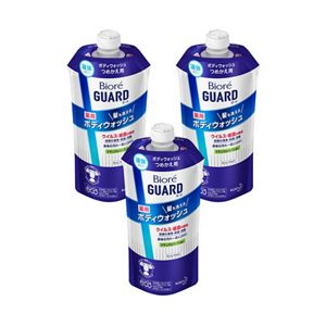 ビオレガード　髪も洗える薬用ボディウォッシュ　ナチュラルハーブ　つめかえ用　３４０ｍｌ　３個セット
