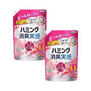 ハミング消臭実感　ローズ＆フローラルの香り　つめかえ用　１．５L　２個セット