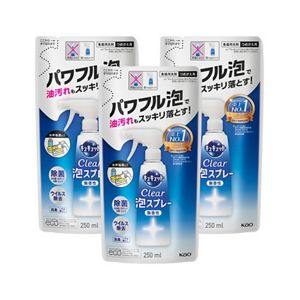 キュキュット　Clear泡スプレー　無香性　つめかえ用　２５０ｍｌ　３個セット