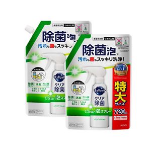 キュキュット　クリア除菌Clear泡スプレー　レモンライムの香り　つめかえ用　２個セット
