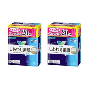 ロリエ　しあわせ素肌　多い夜用３０ｃｍ　羽つき　２０個　２個セット