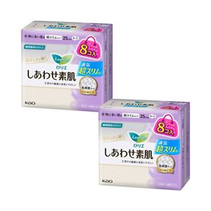 ロリエ しあわせ素肌 通気超スリム 特に多い昼用25cm 羽つき 8コ