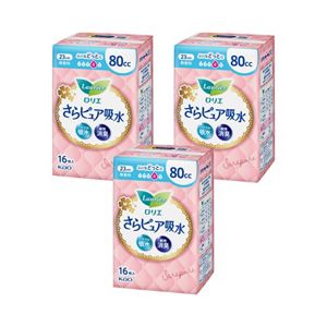ロリエさらピュア吸水　８０ｃｃ １６枚　３個セット