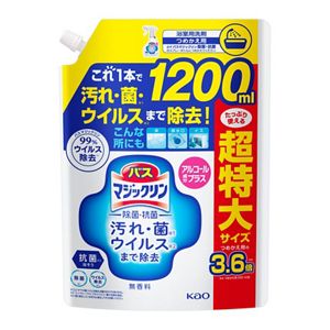 バスマジックリン泡立ちスプレー　除菌・抗菌　アルコール成分プラス　つめかえ用　１２００ｍｌ　２個セット