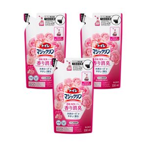 トイレマジックリン　消臭・洗浄スプレー　ツヤツヤコートプラス　エレガントローズの香り　つめかえ用　３３０ｍｌ　３個セット