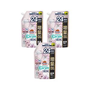 バスマジックリン　エアジェット　除菌ＥＸ　フラワーシャワーの香り　つめかえ用増量　７９０ｍｌ　３個セット